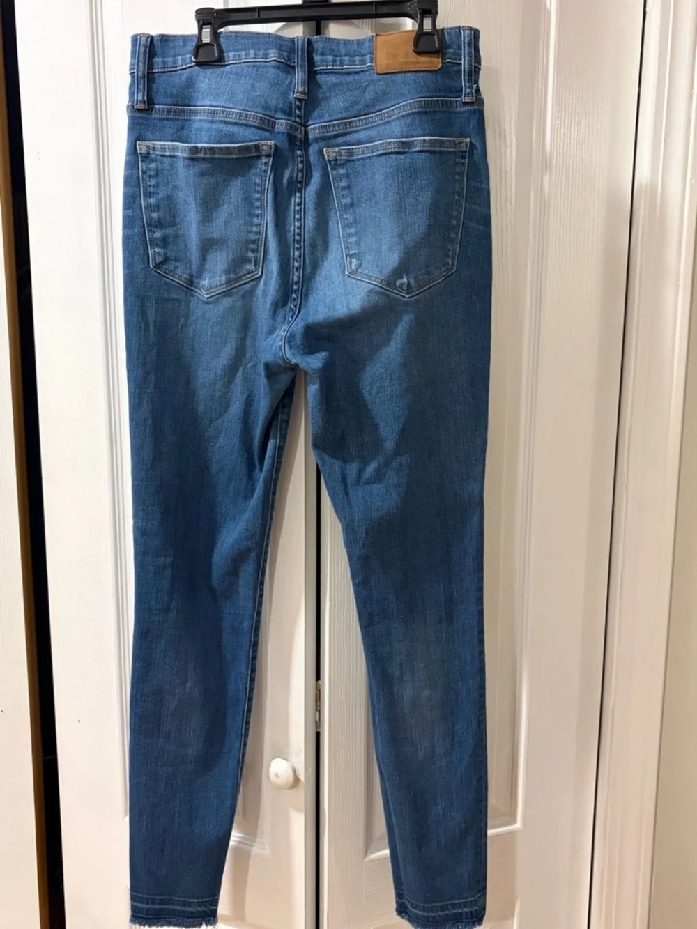 J.Crew Skinny Jeans Medium Wash Raw Hem High Rise Size 28 - Picture 5 of 5